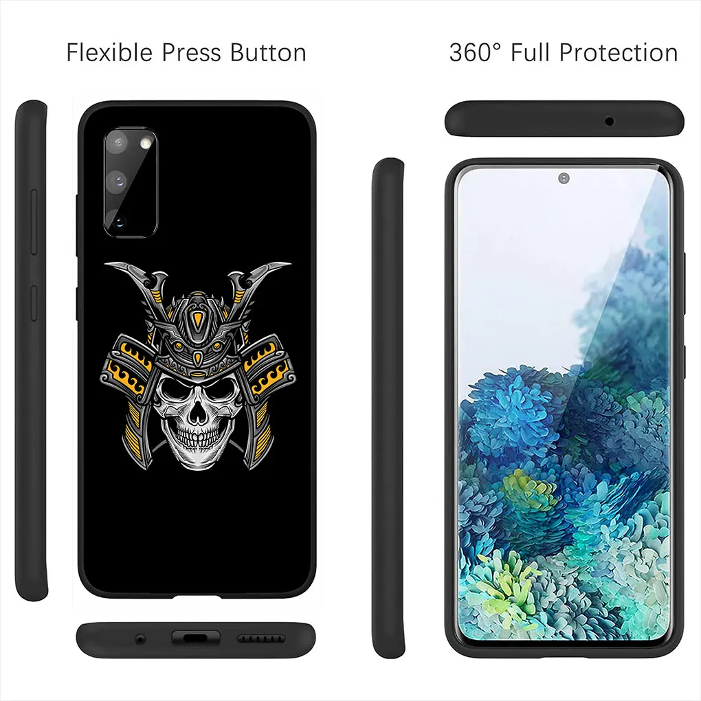 Japan Samurai Skeleton Ninja Skull Phone Cover Case for Motorola Moto G9 G30 G50 G60 G40 G52 G41 G42 G22 G71 E32 E7 G100 G