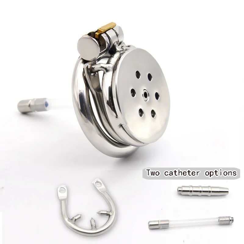 

New Stainless Steel Flat Chastity Lock for Men To Prevent Escape From Male Coop Male Chastity Device, Penis Ring Lock Sex Toy