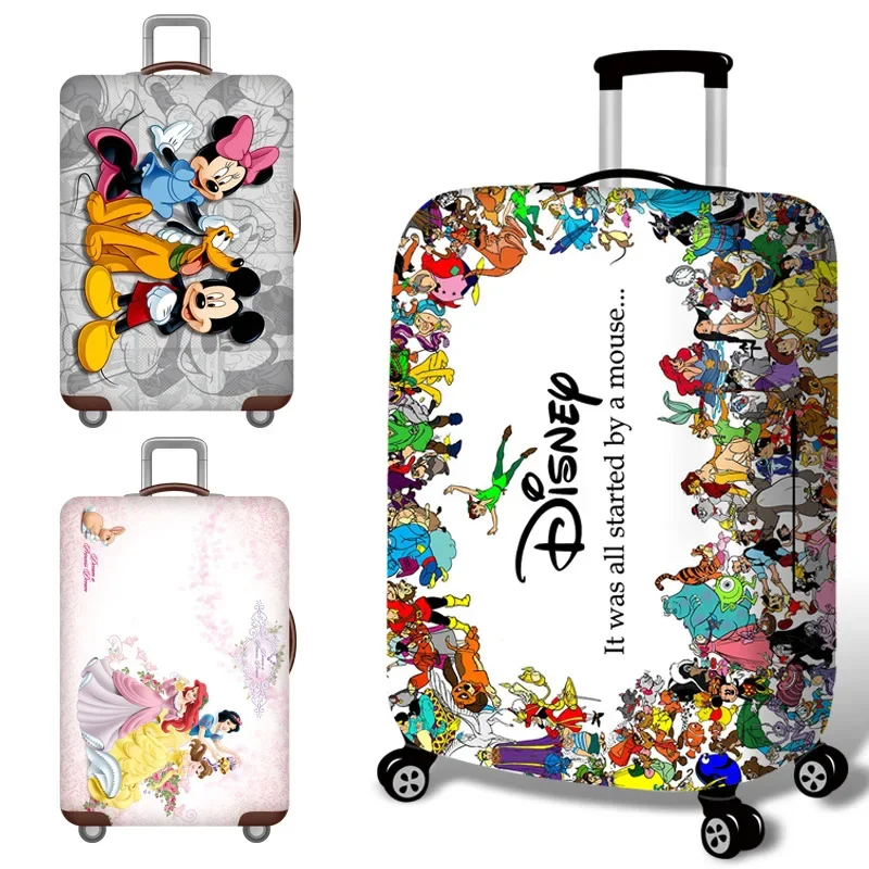 Disney Mickey Minnie Travel Suitcase Protective Cover Cartoon Luggage Case Dust Elastic Cover for 18-32 In Suitcase Accessories