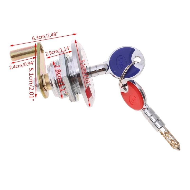 Emergency Safe Deposit Box Lock Key Anti-theft Lock With Encryption Keys Copper Cylinder