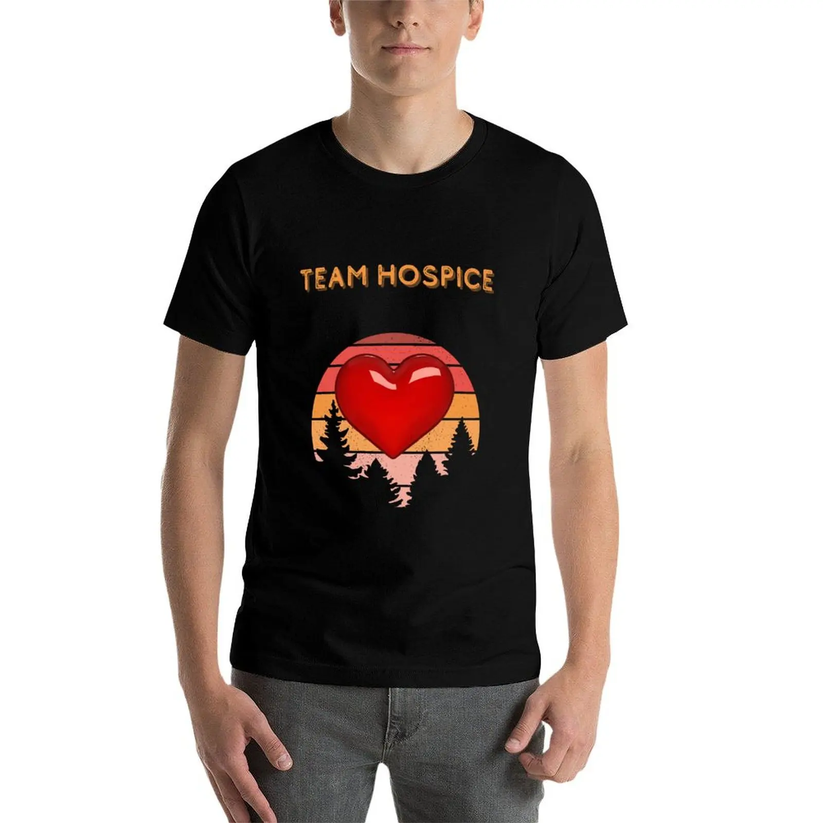 Team Hospice T-Shirt sweat korean fashion slim fit t shirts for men image 4
