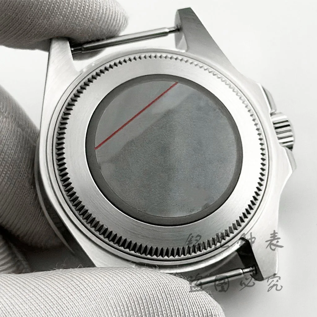 44MM SEA Big Black Ceramic Bezel Silver DEEP Homage Sapphire Crystal Watch Case Fit NH34 NH35 NH36 4R35 4R36 NH38 NH39 Movement