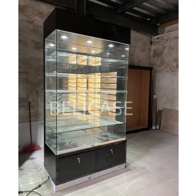 

customized.Experienced Factory Custom Cabinet Glass Display Showcase Jewlery Showcase Tempered Glass