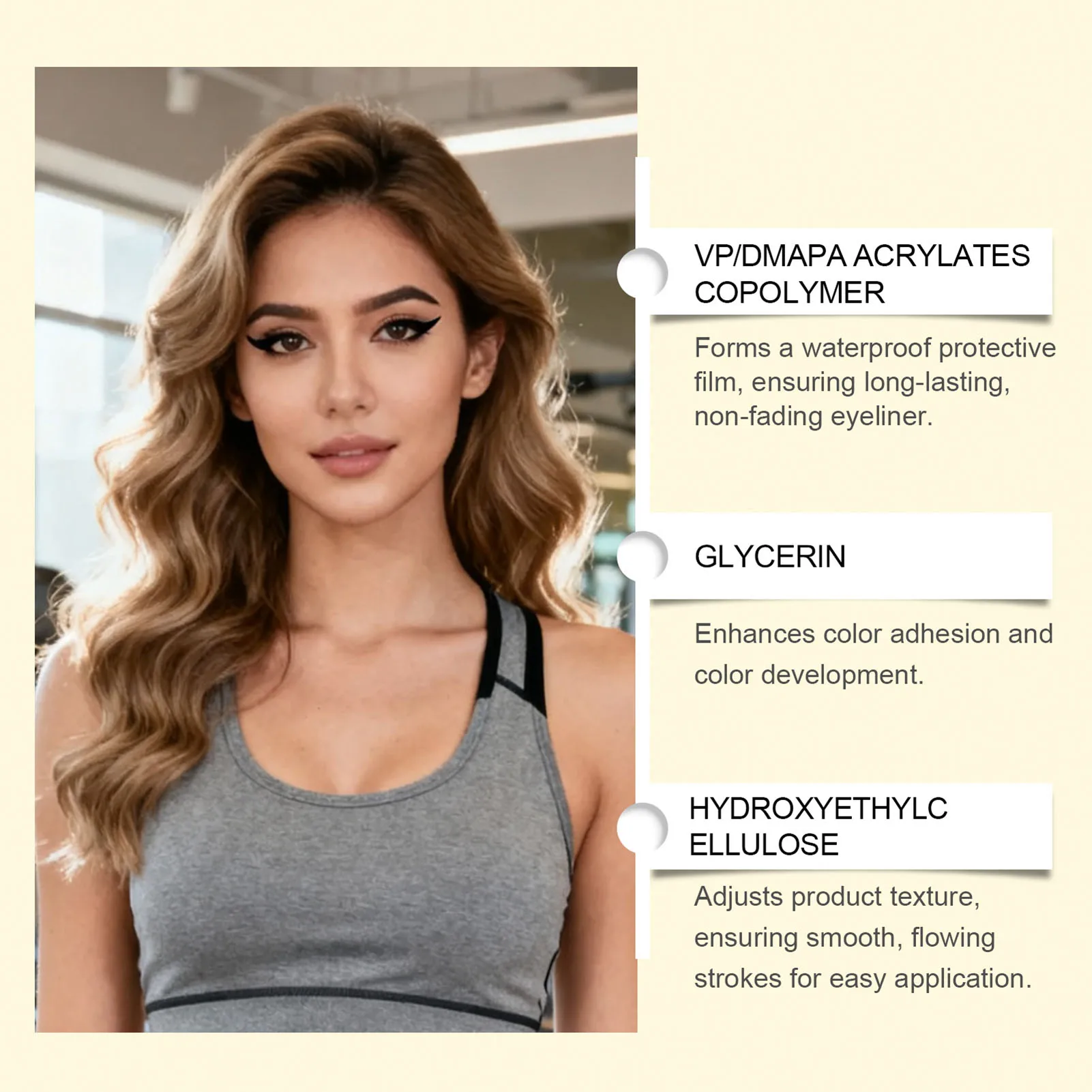 Lápiz Delineador de ojos líquido resistente al agua para ojos sensibles Delineador de ojos líquido negro a prueba de manchas de larga duración Maquillaje de fiesta para principiantes