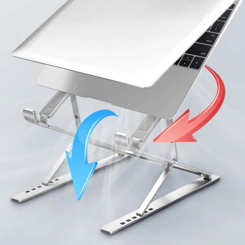 Durable Adjustable Laptop Stand Double Layer Foldable Notebook Holder Ventilation Notebook Support Holder Computer Desk