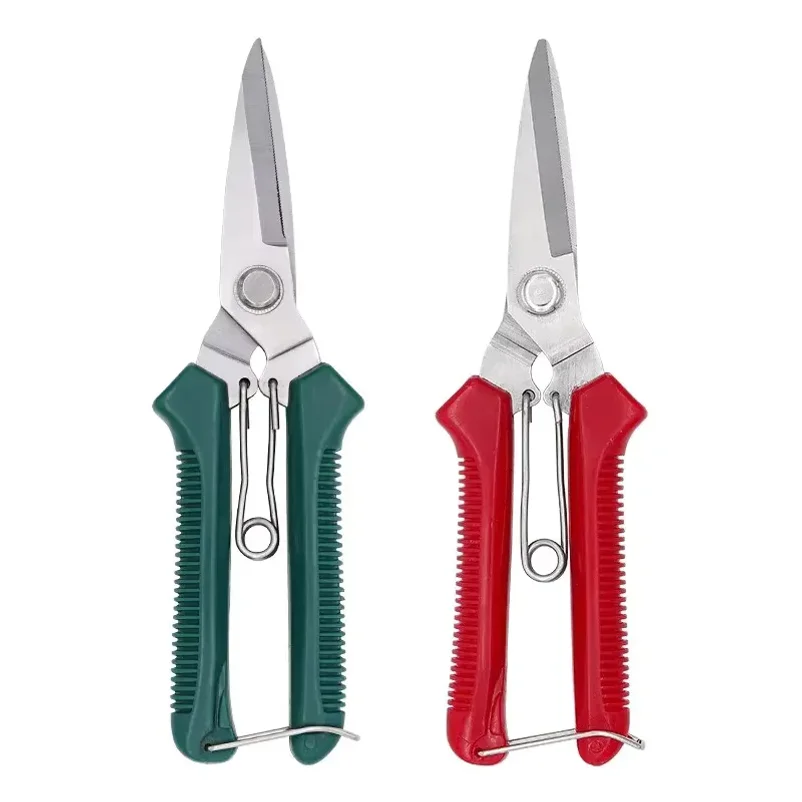 Straight Head Pruning Shears Non-slip HandleStainless Steel Outils Manuels Household Bonsai Garden Scissors Pruing Shear