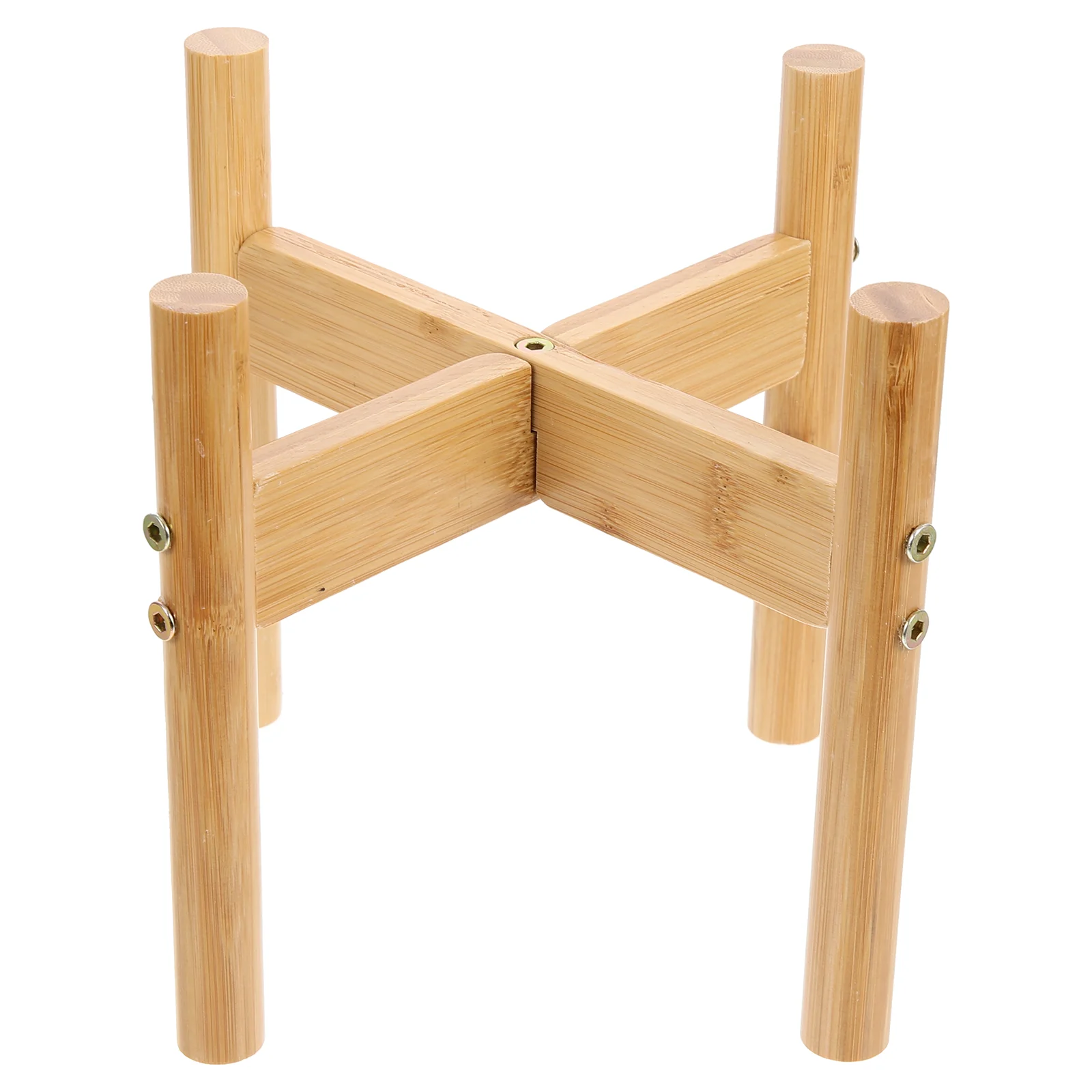 Dog Bowl Holder Stable Pet Feeder Stand Elevated Cat Food Container Rack Solid Wood Detachable Bamboo