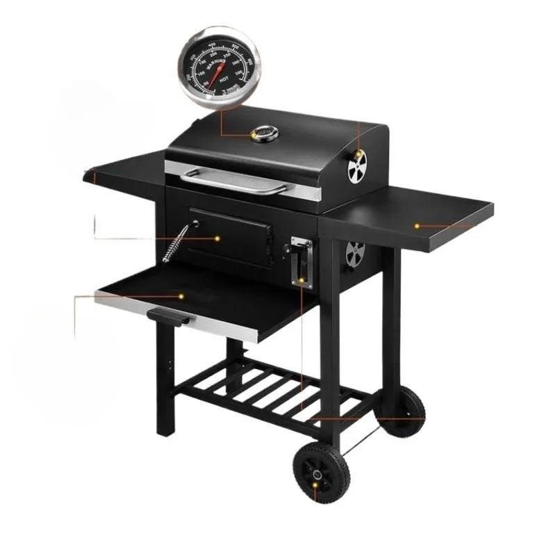High-quality outdoor camping and garden supplies - stainless steel non-smoking barbecue charcoal stove