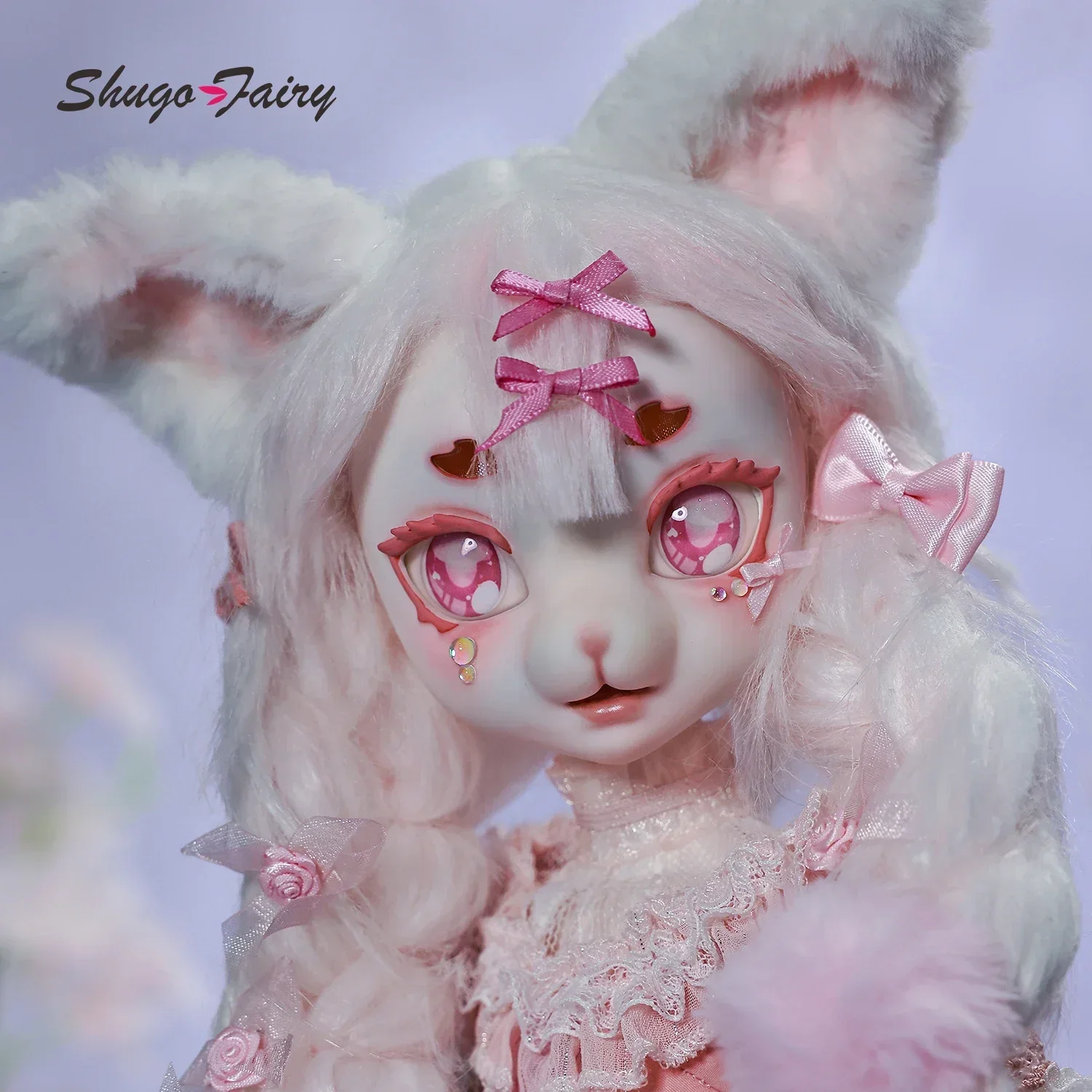 ShugaFairy Yukino Bjd Doll 1/4 Głowa bestii Anime Zabawka Joint Body DIY ACGN Girls Blythe Trójwymiarowe lalki BJD z rzęsami