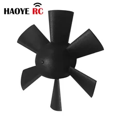 Haoye 1 Pc RC Plane Model Accessories 50mm/55mm/65mm 6 Leaf Ducted Fan Blades No Include Airduct Without D/F