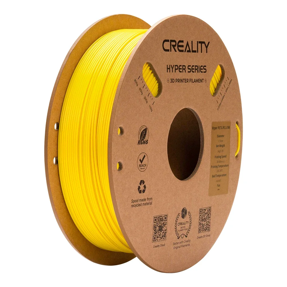 Filamento CREALITY Original Hyper PETG de alta velocidad 1,75mm 1KG Hyper Series PETG consumibles filamento 3D para impresora 3D K1/Ender-5