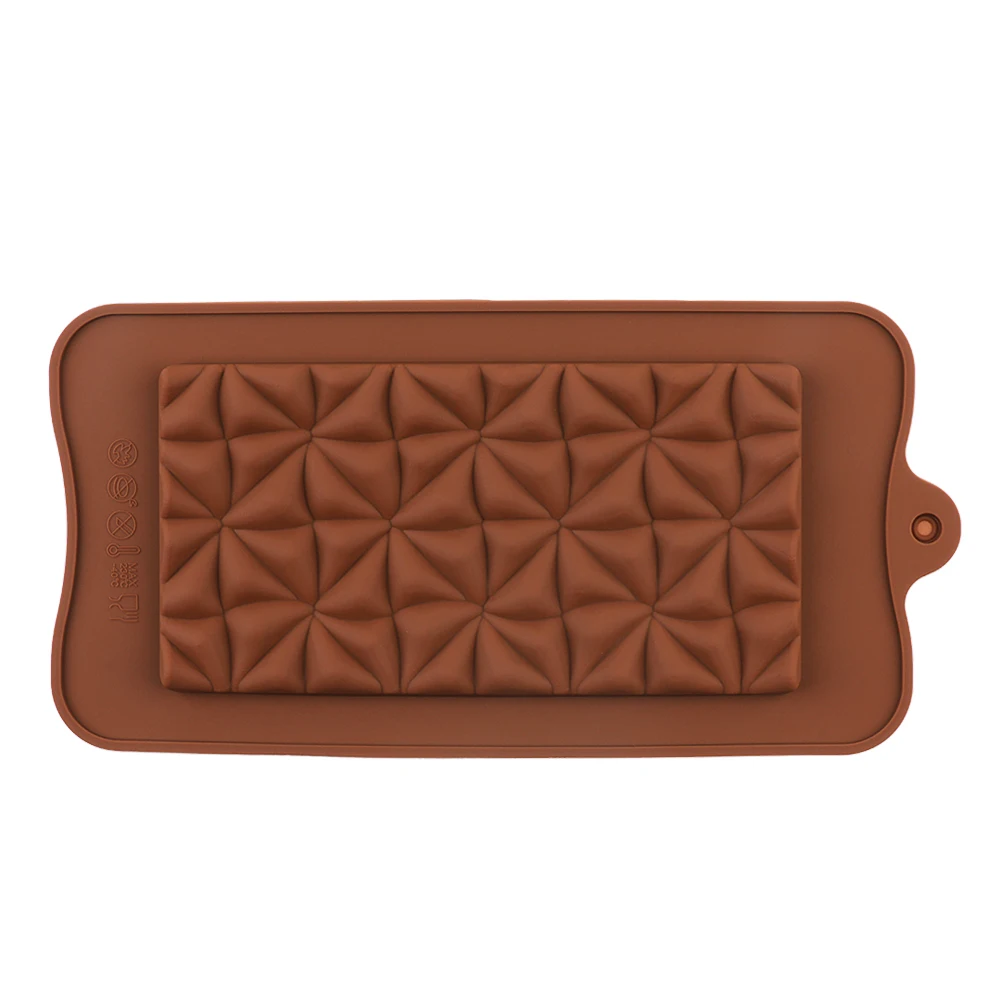 Rhombus Chocolate Bar Mold Candy Silicone Mould Baking Tool