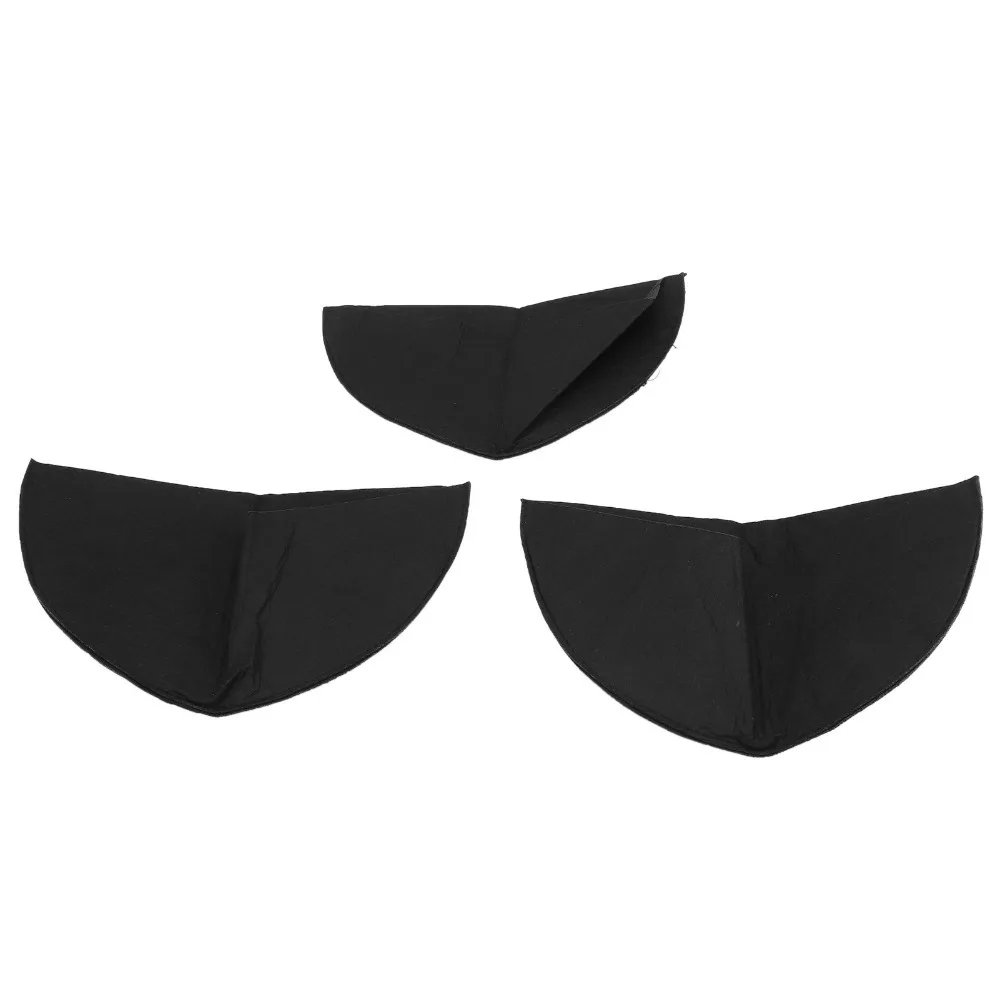 3pcs Reusable Half Round Planter Liners 16 Inch 12 Inch Fabric Planter Liners Black Half Circle Felt Planter Liners
