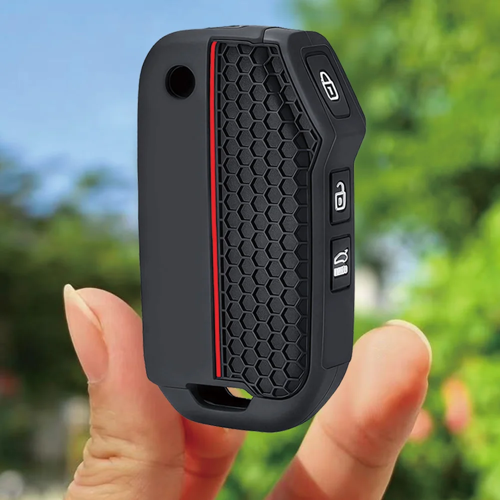 Fashion Silicone Car Flip Key Case Cover Shell For Kia Sportage Ceed Xceed Sports K5 Seltos 2019 2020 2022 2023 Accessories