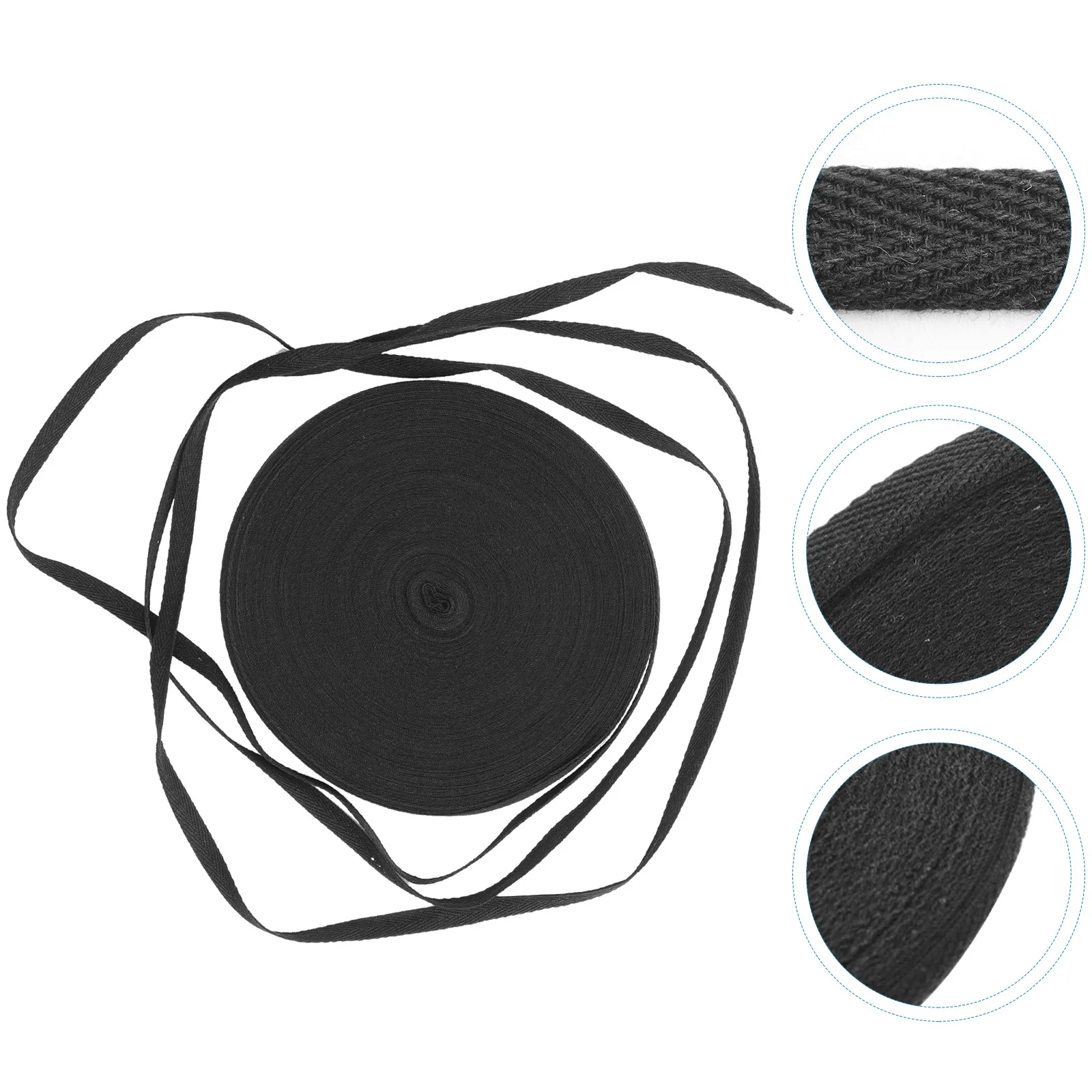 

1 Roll Herringbone Ribbon Hat Anti-Lost Strap Cotton Sewing Ribbon Decorative Clothing Craft Curtain Tablecloth Gift Wrap