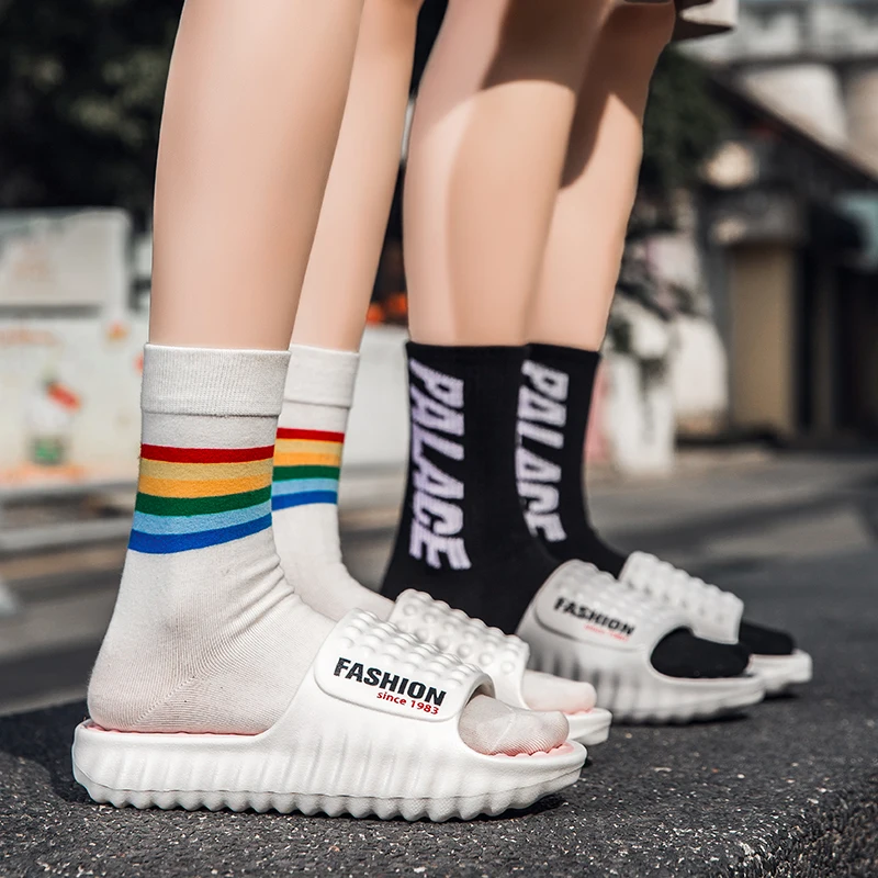 

Men Sport Style Slippers Summer Soft Sole Bathroom Anti-slip Outdoor Wear-resistant Beach Fashion Leisure Flat Home Shoes Couple