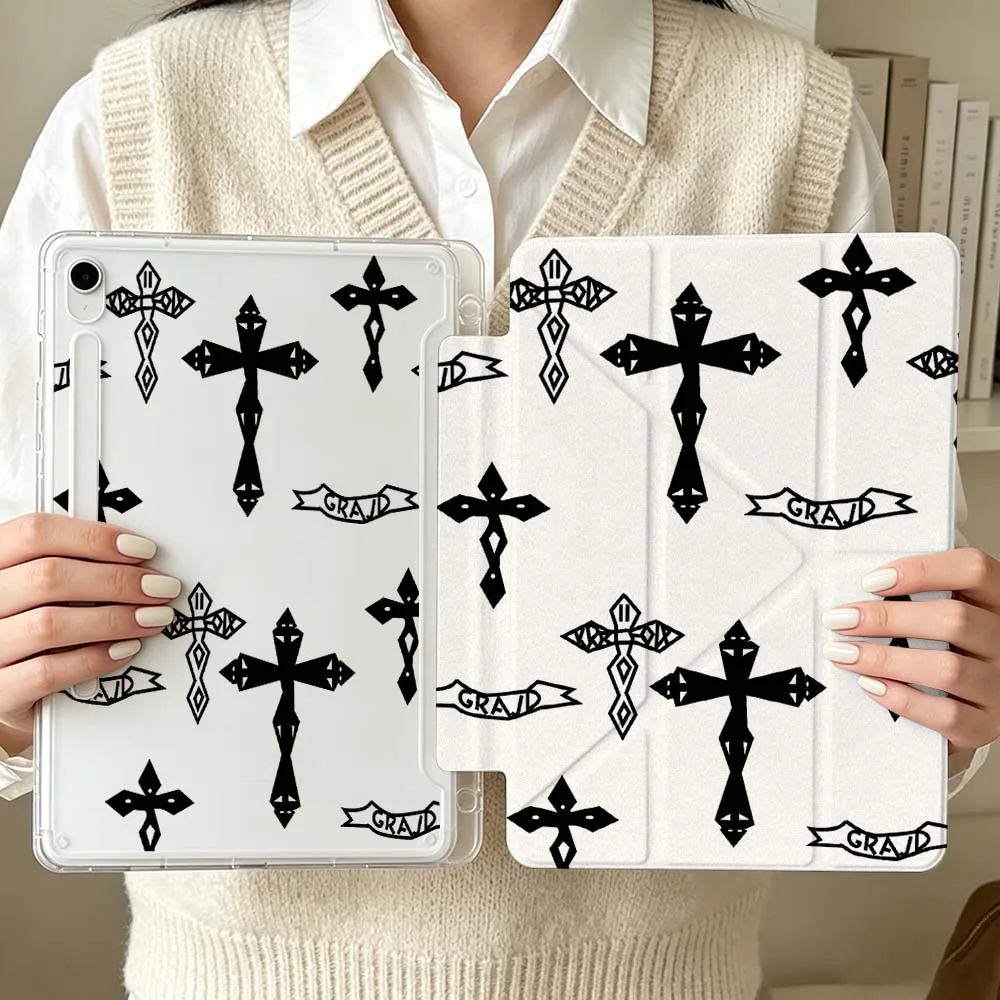 Cartoon Cross Tattoo Design For Samsung Galaxy Tab S6 S7 S8 S9 S10 S11 A8 A9 A11 Lite FE Plus 3Y Tablet Case Soft