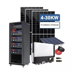 Gorąca wyprzedaż kompletny zestaw 1kw 3kw 5kw 10kw 15kw 20kw 30kw akumulator litowy domowy System energetyczny Panel słoneczny