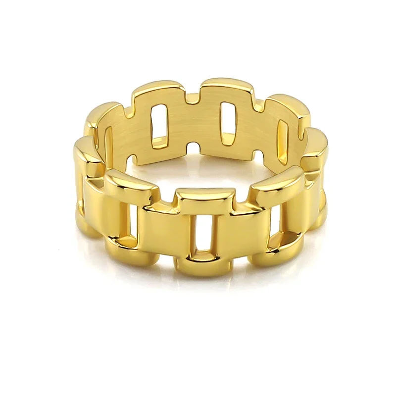 Simple Fashion Gold engagement rings for women man free shipping items Jewelry Ring stainless steel ring Party Wedding 2025