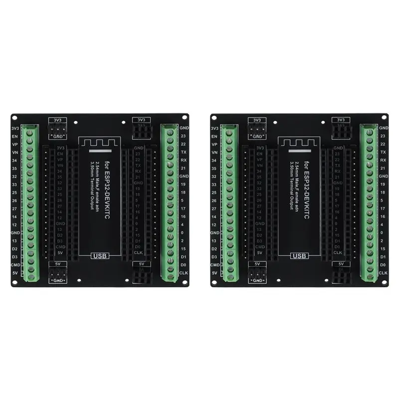 

JABS-2X ESP32 Expanding Board Breakout Board For ESP-WROOM-32 ESP32-Devkitc GPIO 1 Into 3 38Pins ESP32 Module