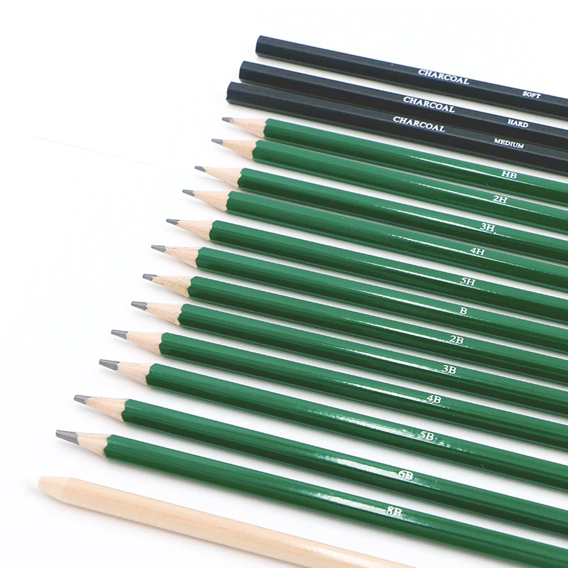 25 pcs Rolling Pencil Curtain Sketch Pencil Curtain Set Pencil Storage Bag Pencil Pouch for Graffiti Hand Drawing
