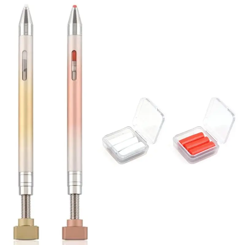 

【ELECTRONIC-ACCESSORIES】Rhinestone Picker Tool, 2PCS Double-End Painting Pens With Wax Metal Refillable Wax Pen For Dotting Tool