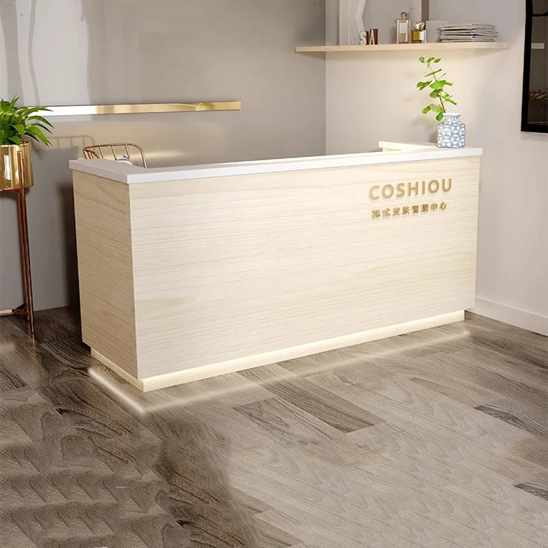 

Hair Salon Cashier Reception Desks Luxury Decorations Hotel Beauty Reception Desk Counter Office Simple Modern Office Furniture