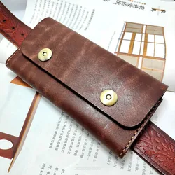 Blongk Universal Mobile Phone Waist Bag Belt Pack Hand-made Leather Sheath Phone holster PHD