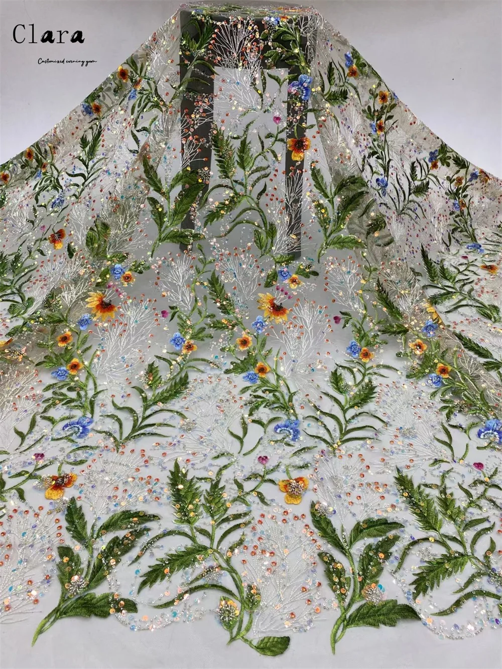 Clara personalizado flor A-line fuera del hombro sin mangas largo elegante mujer vestido de fiesta elegante vestidos de mujer vestidos de noche boda