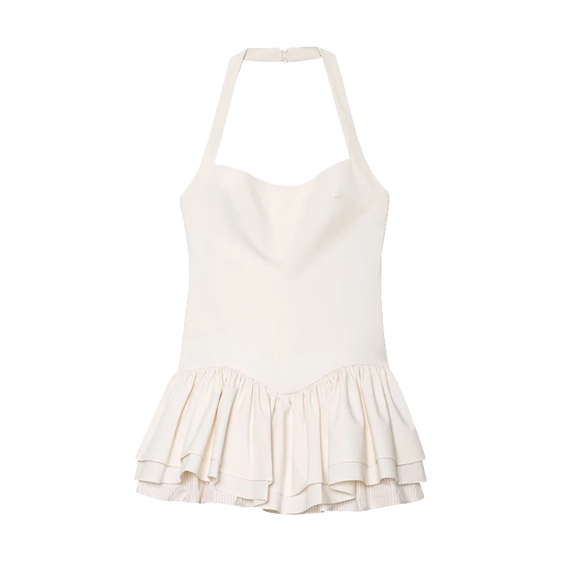 2025 verão novo feminino faion em camadas decoração pendurado gola ne macacão sle dr z marca europeia sle sv...