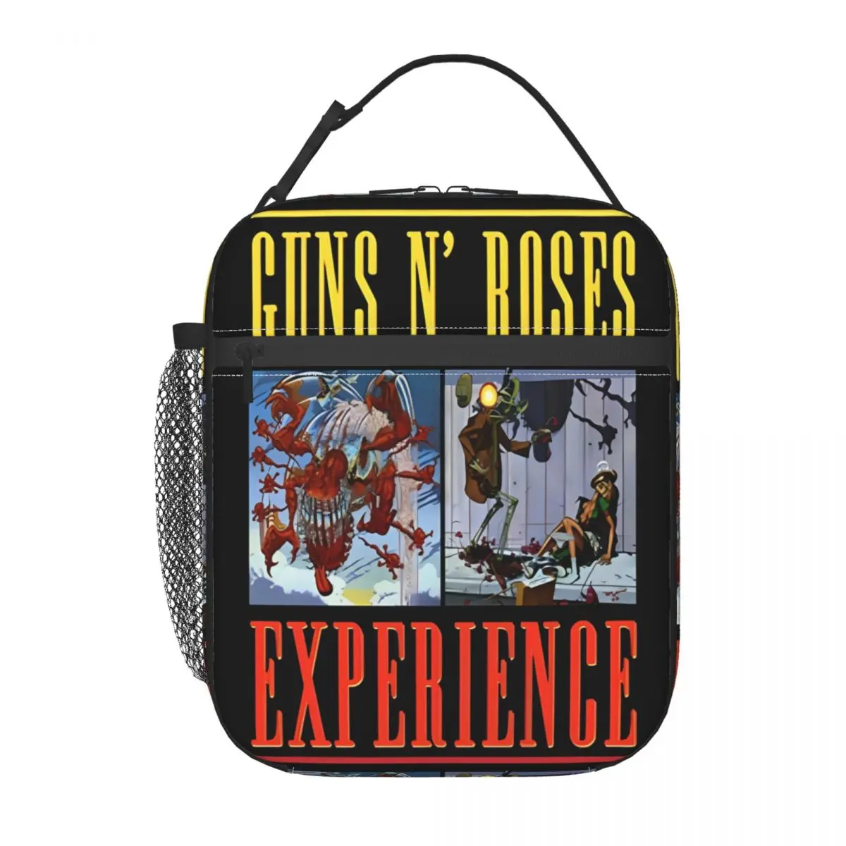 Guns N Roses Experience Rock Band bolsas de almuerzo aisladas, bolsas de contenedor de alimentos, cajas de almuerzo térmicas portátiles para el trabajo