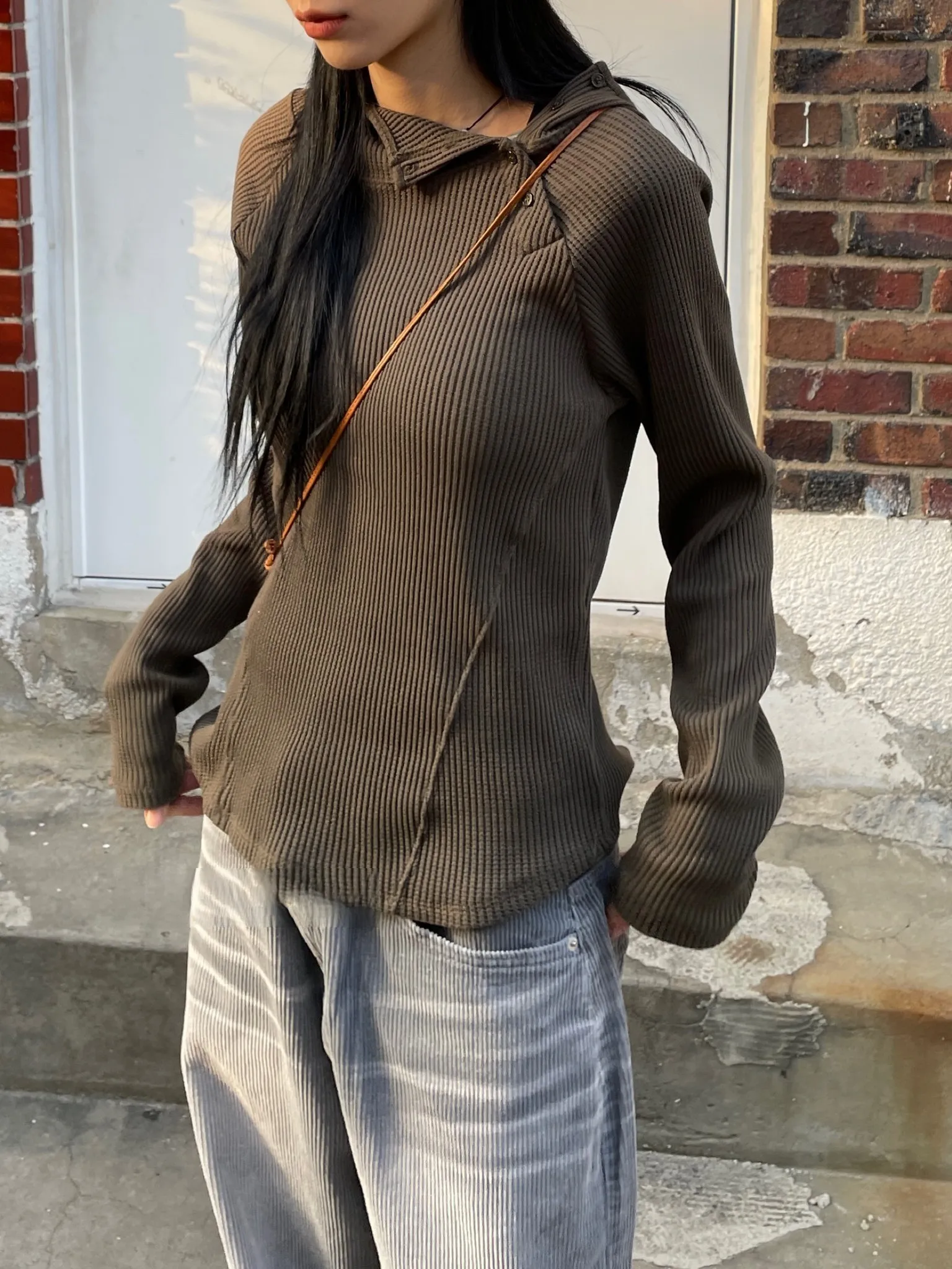 Suda con Capucha Ajustada, Estilo Informal, Botones Diagons, Alta Calidad, Estilo Simple, Otoño Invierno, Moda Femenin...