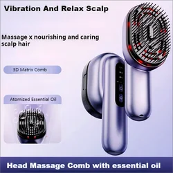 Wireless Electric Red Light Care Scalp Massager Vibration Comb Scalp Massage Machine High Frequency Head Massager relax