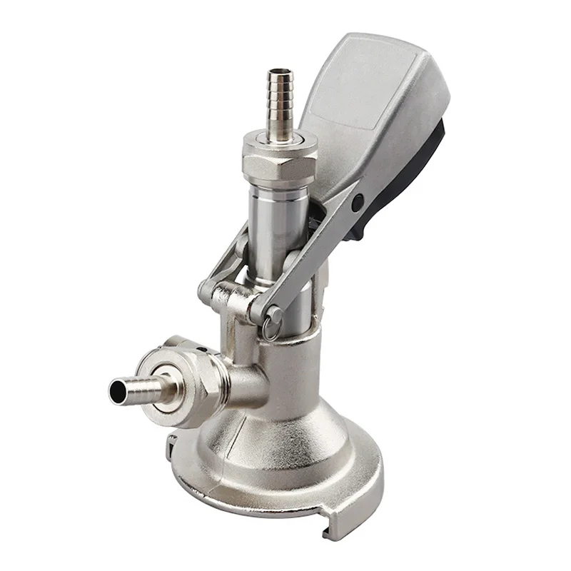 A Type/ G Type Beer Keg Coupler,Draft Beer System Keg Tap Dispenser European Standard Cornelius Keg Coupler with Quick Connector