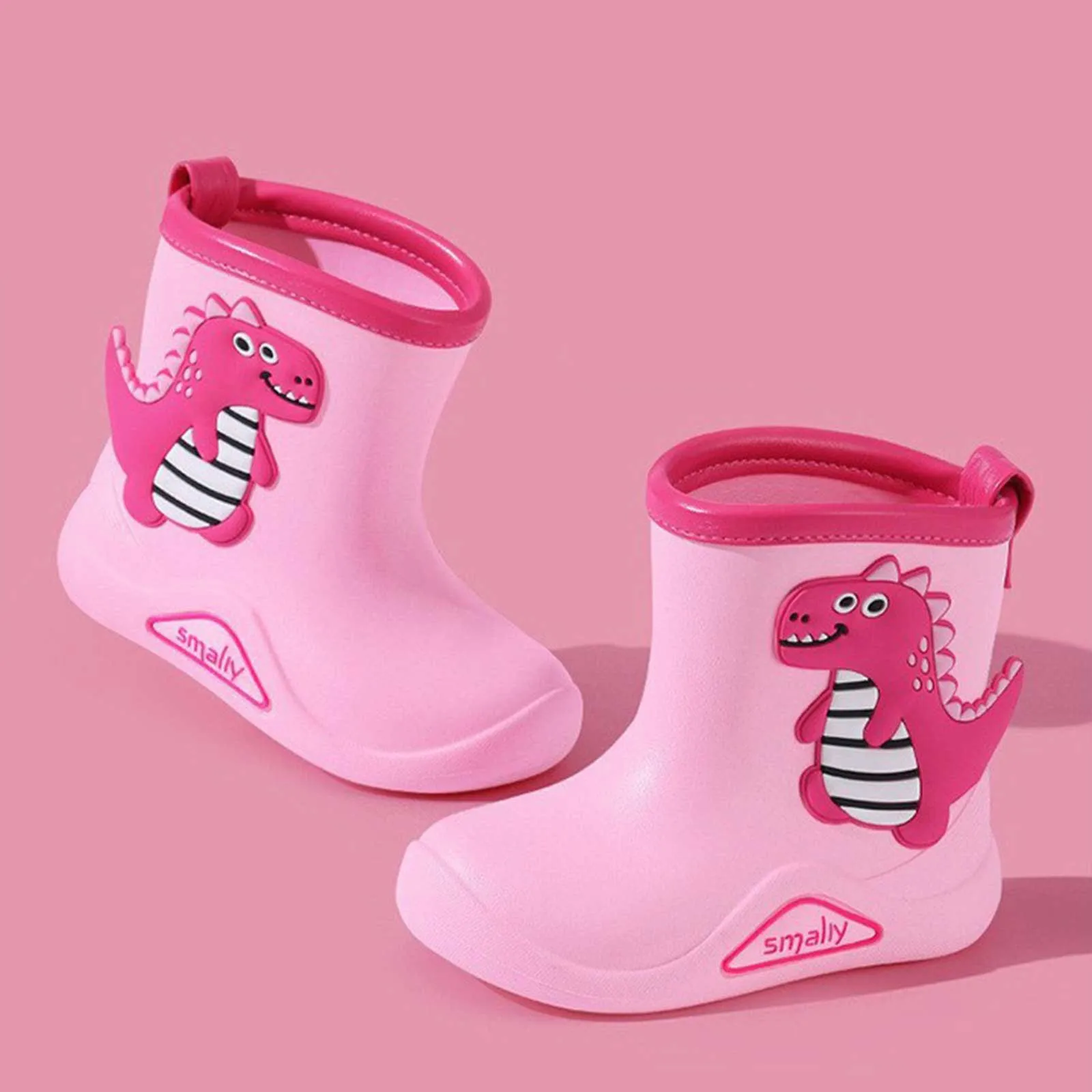 Kids Low Heels Children Rain Boots Non Slip Children Water Shoes Classic Children Rainboots Cartoon Girls Wide with Boots