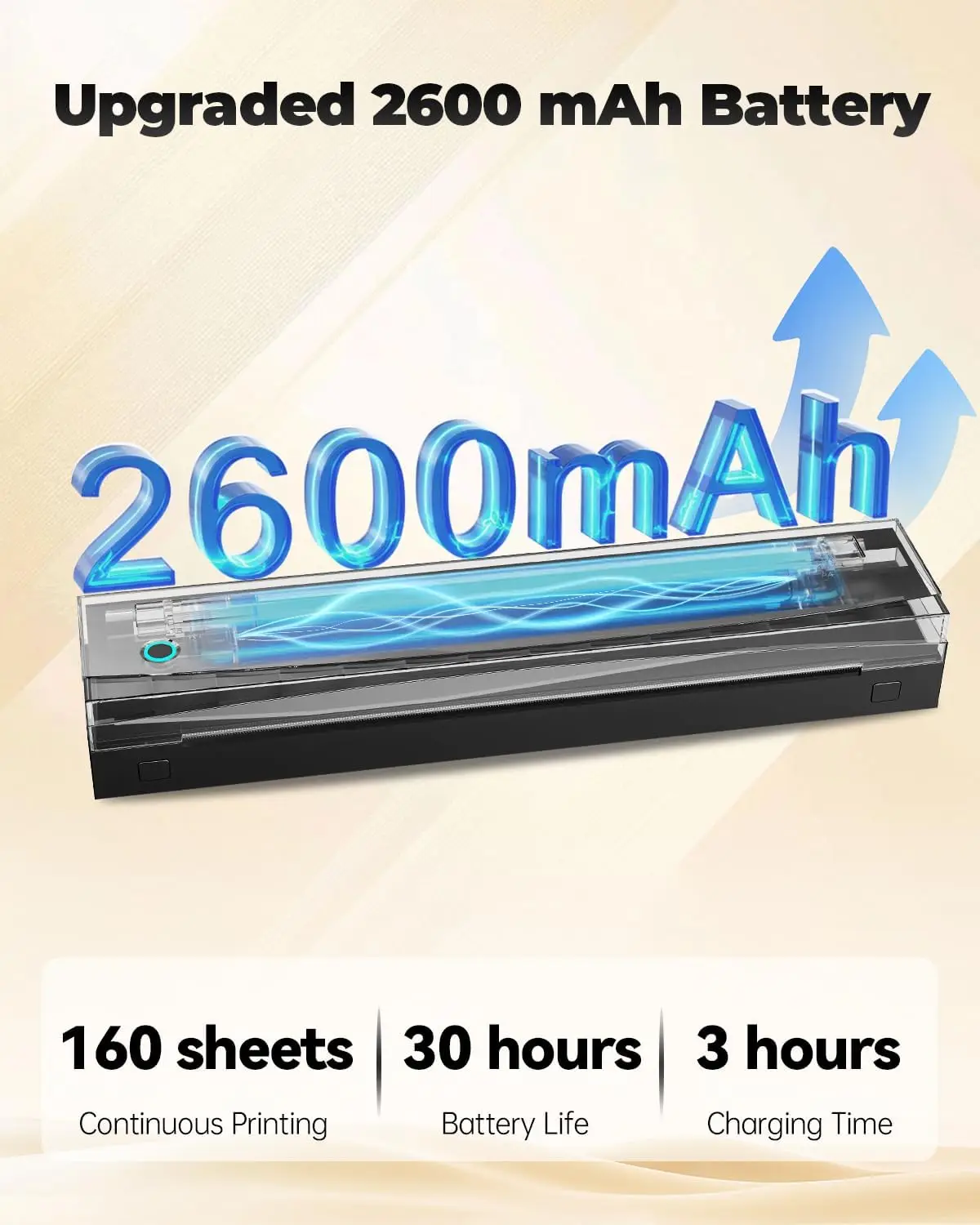 Wireless Bluetooth Tattoo Printer Portable A4 Thermal Printer Support 8.5 "X 11" US Letter&A4 Size Compatible with Phone Laptop