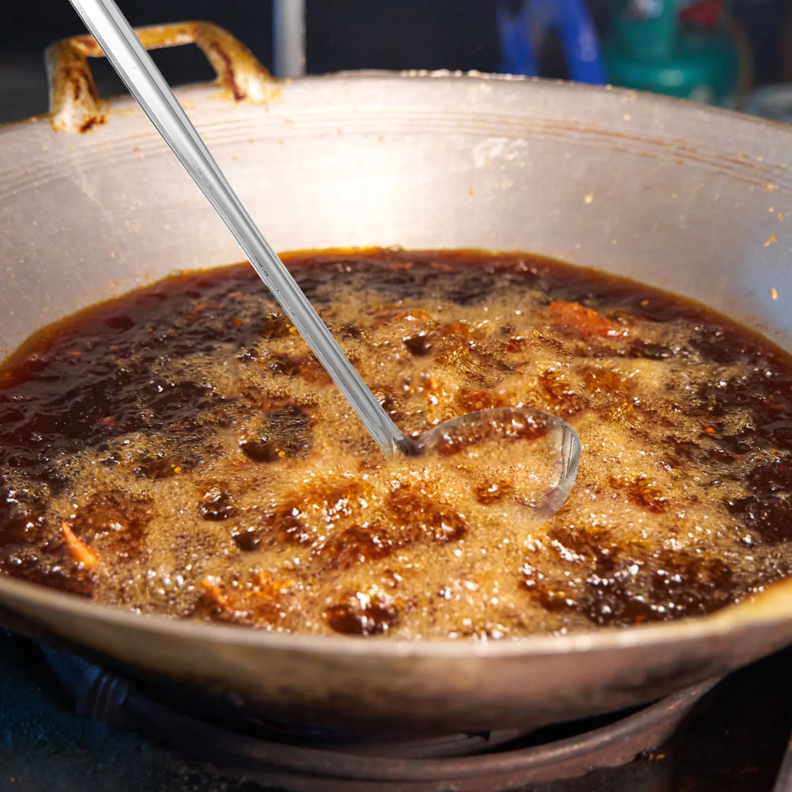 

Stainless Steel Ladle for Serving Deep Spoon 50Ml Hook Long Handle Soup Sauce Gravy Hot Pot Cooking Kitchen Utensil