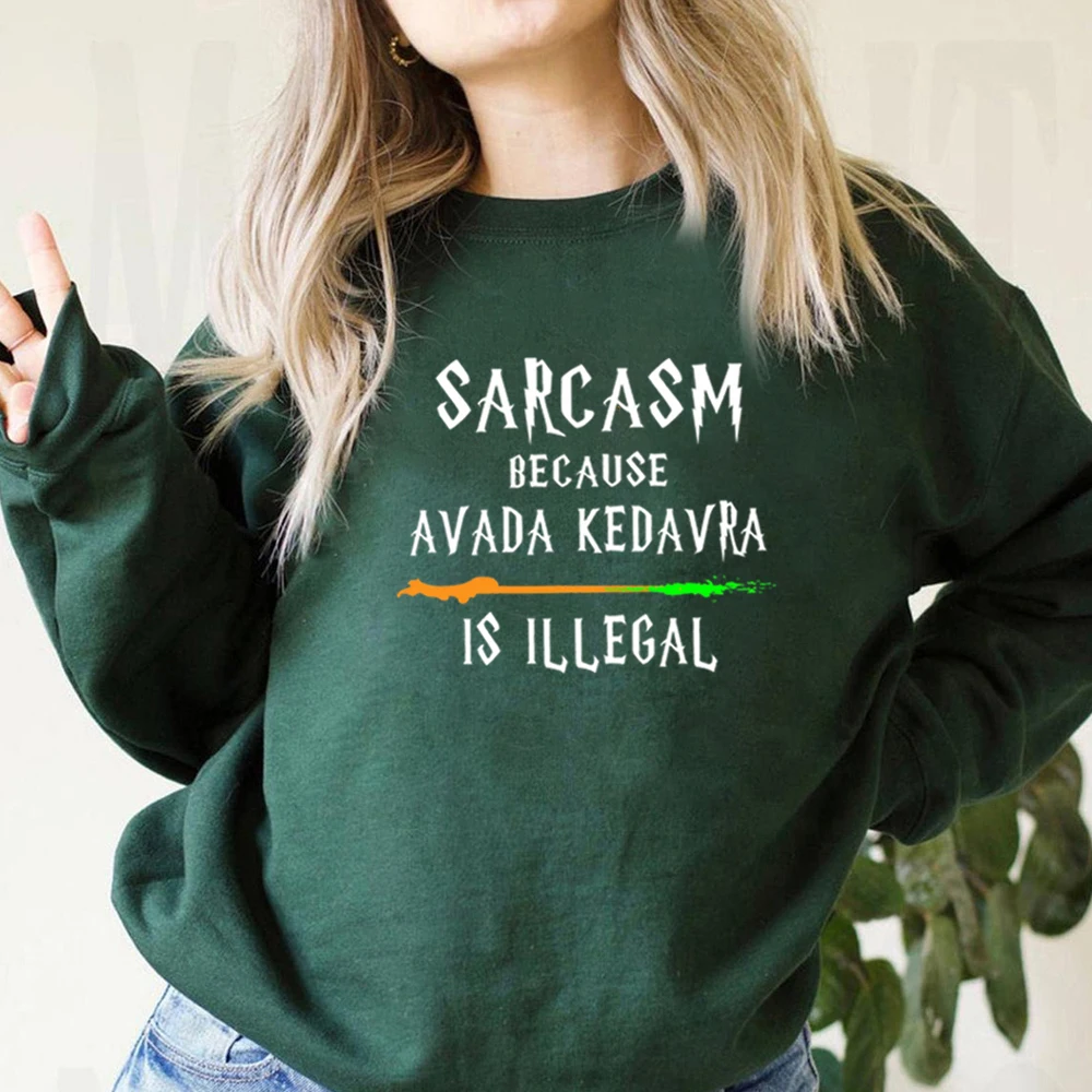 السخرية لأن أفادا كيدافرا غير قانونية البلوز عصا سحرية البلوز للجنسين المدرسة قميص Y2K سترة طويلة الأكمام بلوزات