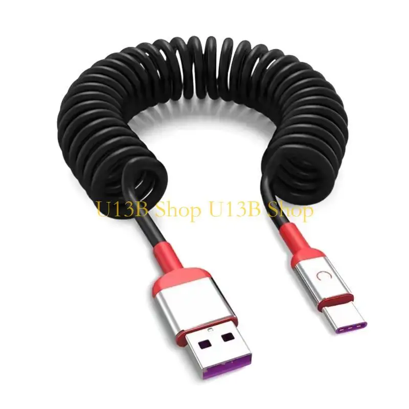 Fio USB 5A U13B 5A para Android Chofphone carga rápida C Cabão transferência dados USB C