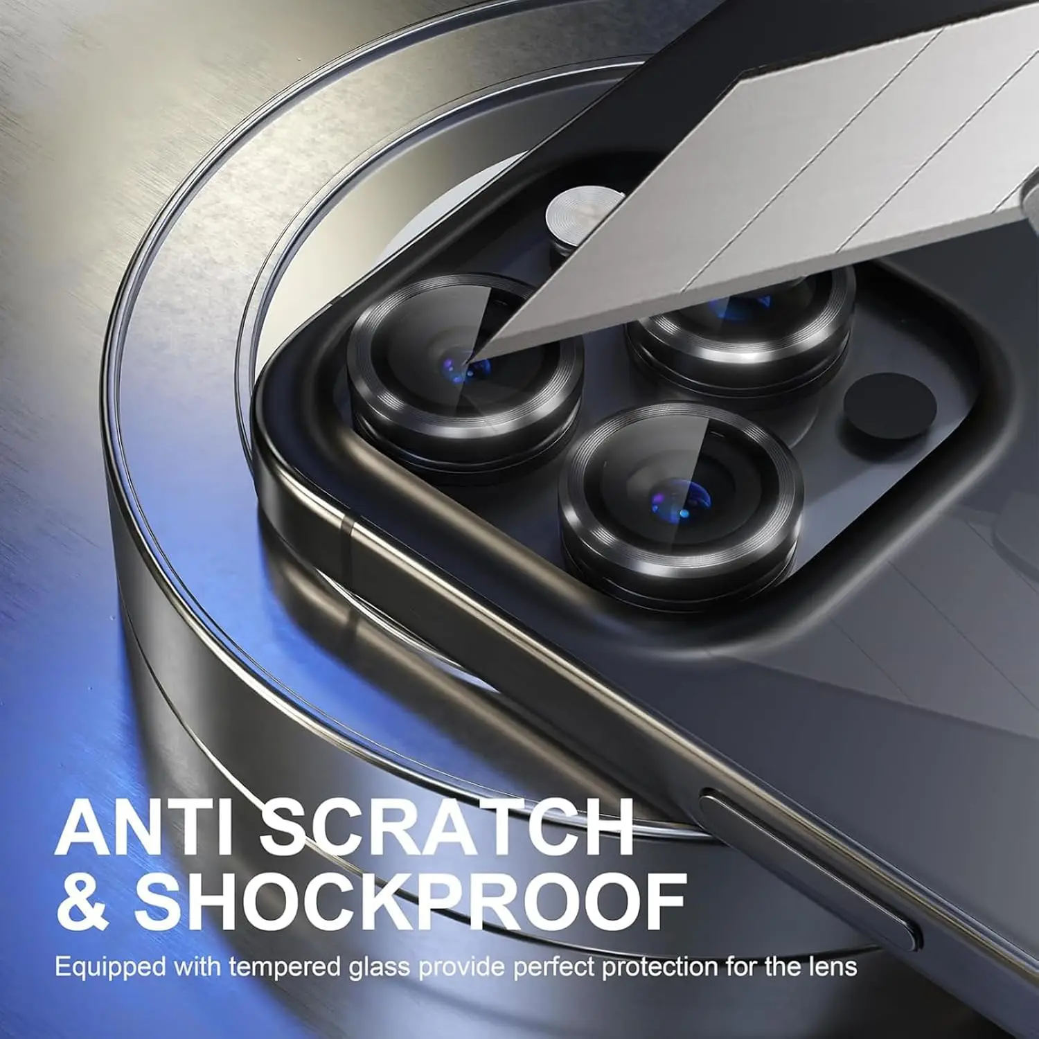 2PCS Black Titanium Camera Lens Protector Cover for iPhone 16 Pro Max 15 Plus 14 13 Mini 12 11 16Pro Tempered Glass Protection
