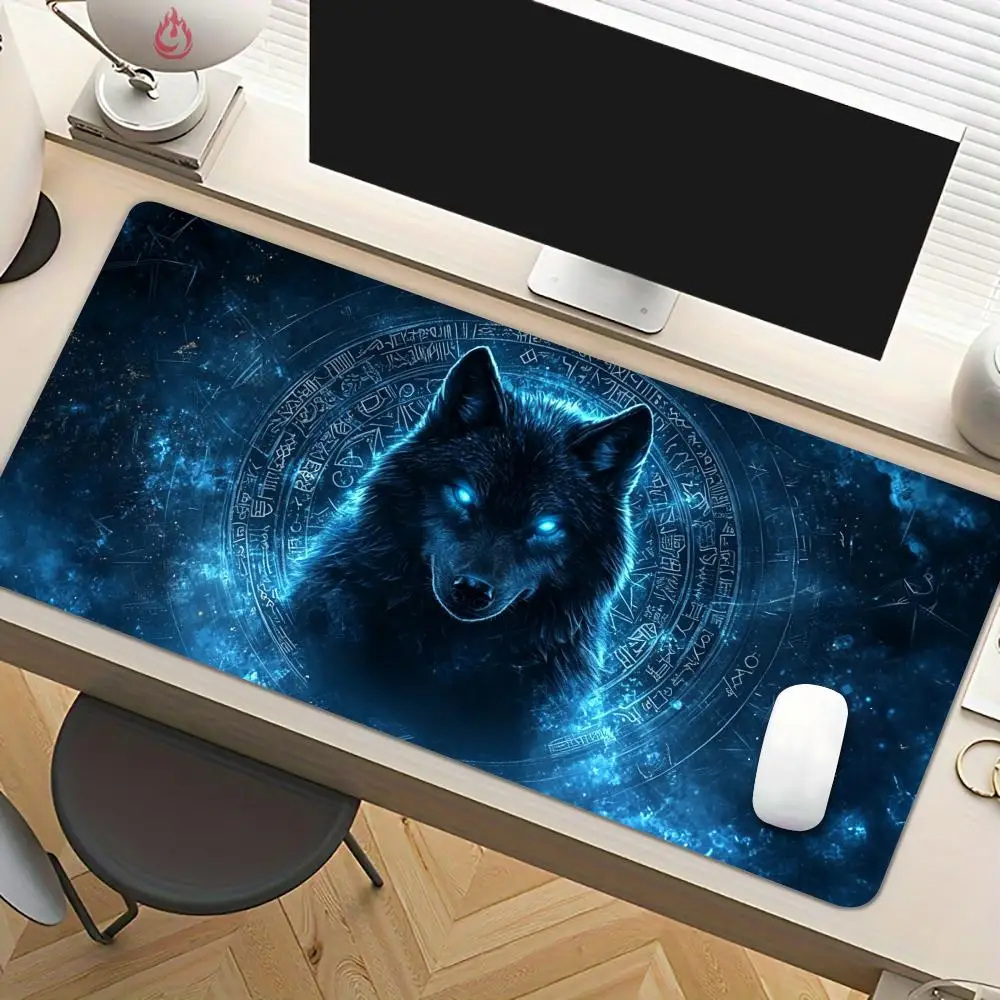 Fantasy Wolf Totem Mouse Pad Desk Mat Large Computer Office Carpet XXL Mousepad Gamer Gaming PC Accessories Keyboard Rug