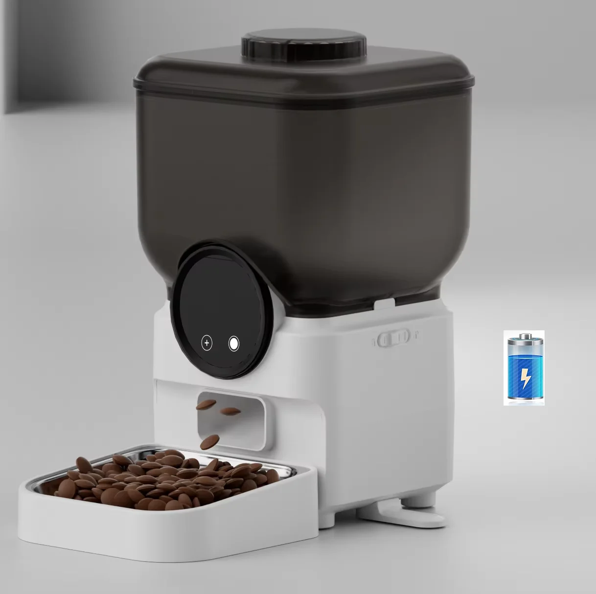 

Rechargeable Smart Pet Feeder HD Camera Automatic Dog Food Feeder 7L Cats Food Dispenser Stainless Steel Bowl with Timer
