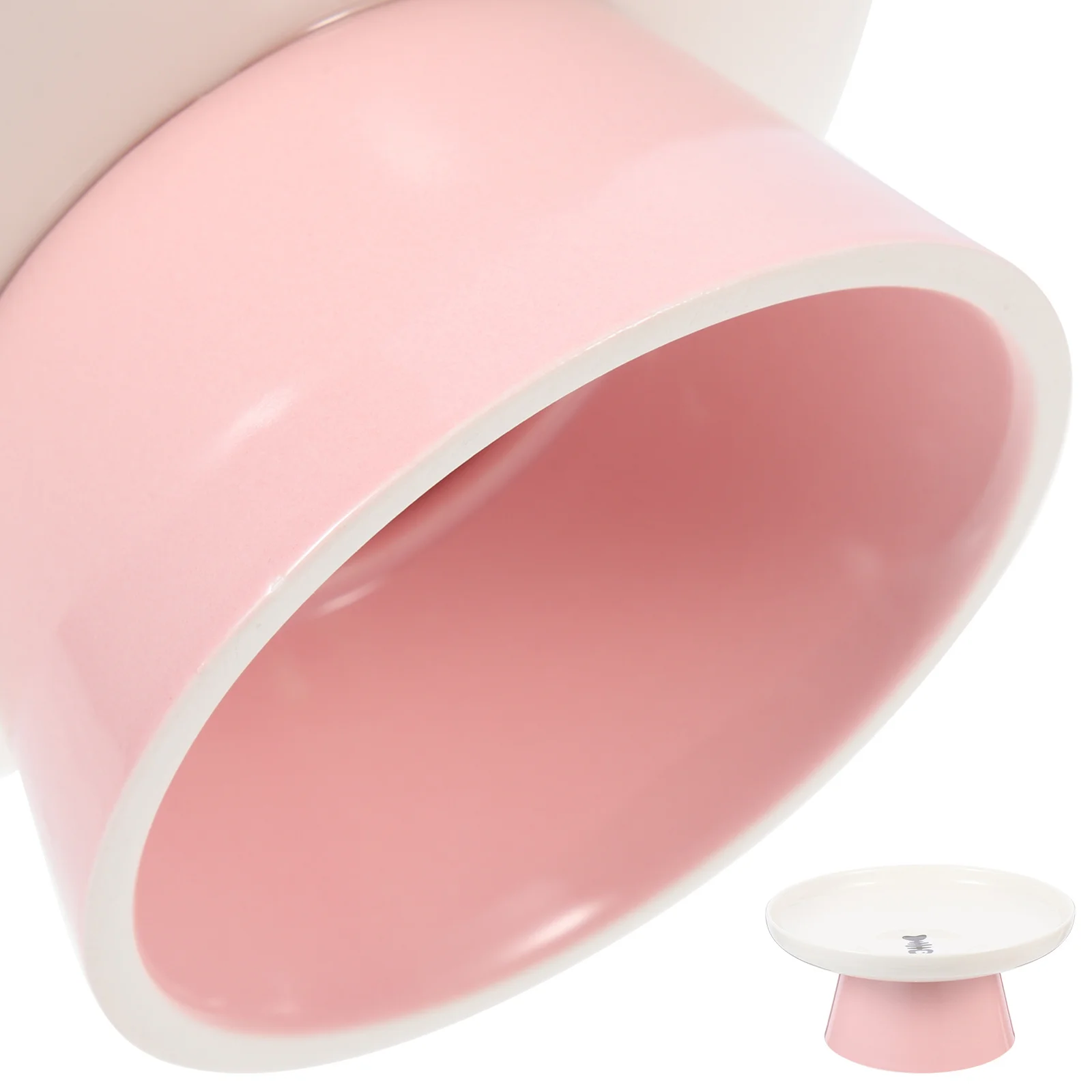 

Stable Base Cat Bowl Ceramic Raised Design Neck Protection Pet Feeder Convenient for Daily Use Cat Bowl Pet Feeder