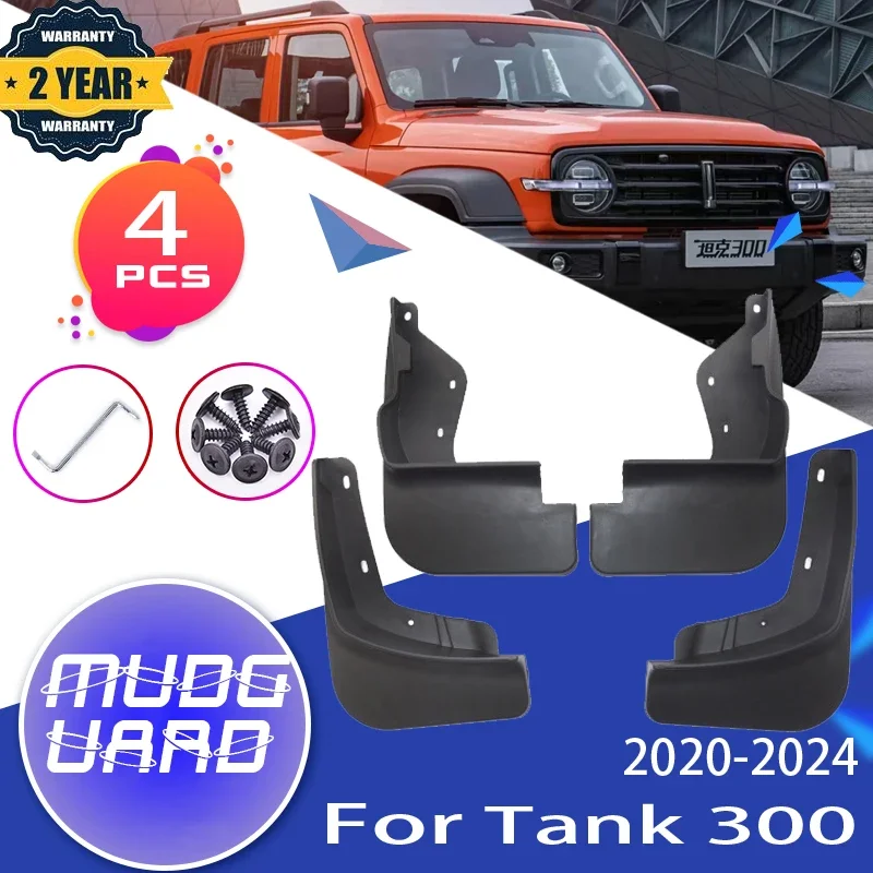 

Car Mudflaps for Tank 300 Accessories 2023 2022 2021 2020 2024 Rear Wheel Fender Mud Guards Flaps Splash Flaps Protect Mudguards