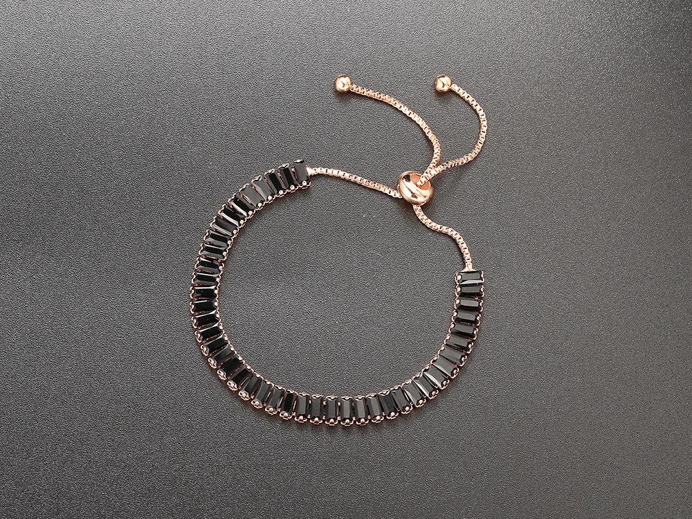 2x5mm mehrfarbige Zirkon-Tennisarmbänder, verstellbar, für Damen und Herren, trendige Unisex-Handketten-Accessoires, Modeschmuck H009 – Detail 7