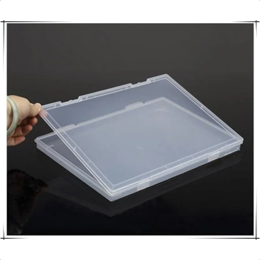 

Portable A4 File Box Transparent Plastic Box Document Paper Protector Desk Paper Organizers Case PP Storage Collections Contain