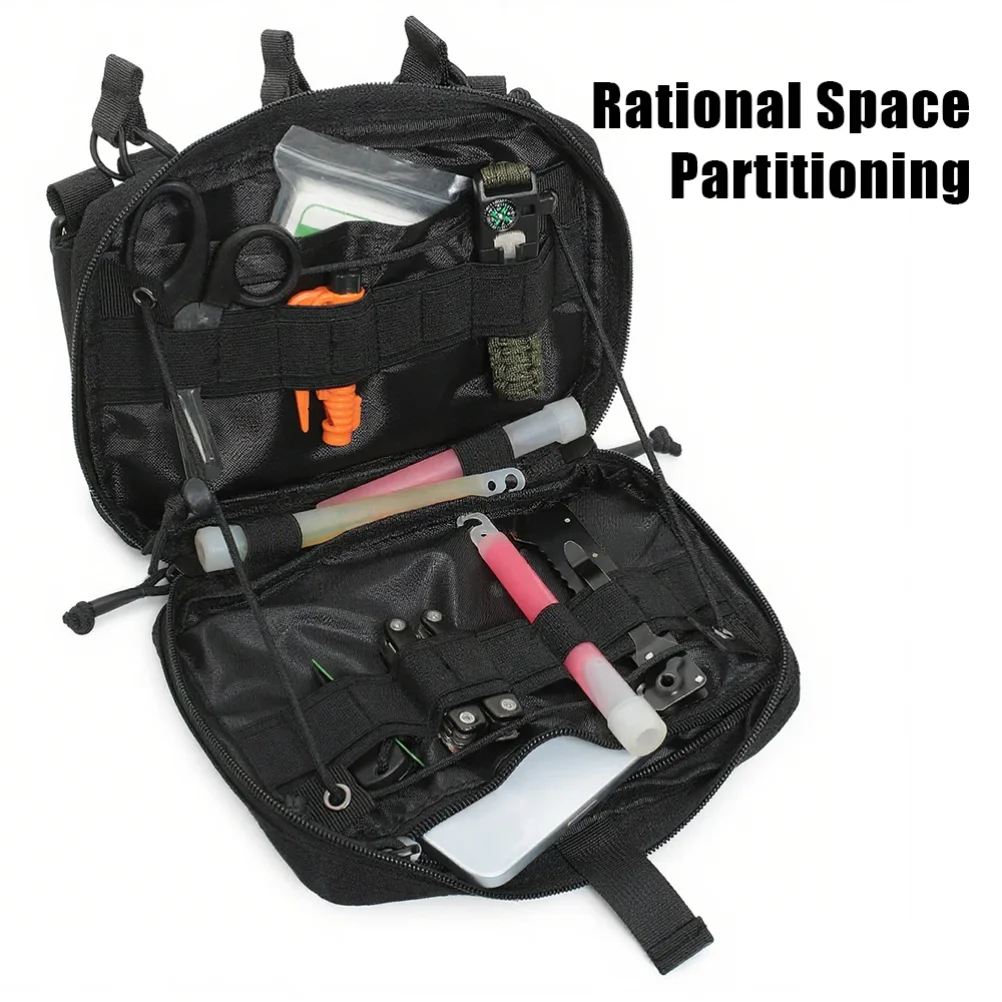 Triple Mag Pouch 5.56/.223 Tactical Magazine Pouch Molle Rifle Chargers Holder Admin Pouch EDC Organizer Detachable Molle Pouch view 3