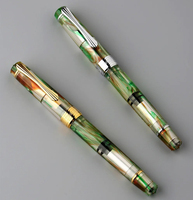 Transparent Acrylic PENBBS 556 Fountain Pen Piston Blade Round Nib Large Ink Capacity Business Gift