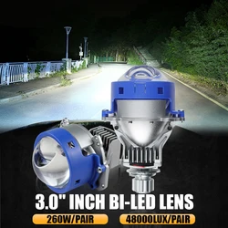 CAMOTO 2pcs P70 Led Laser Projector Lens Bi Led Projector Headlight Non-destructive Installation Projector Lens for CaR LHD