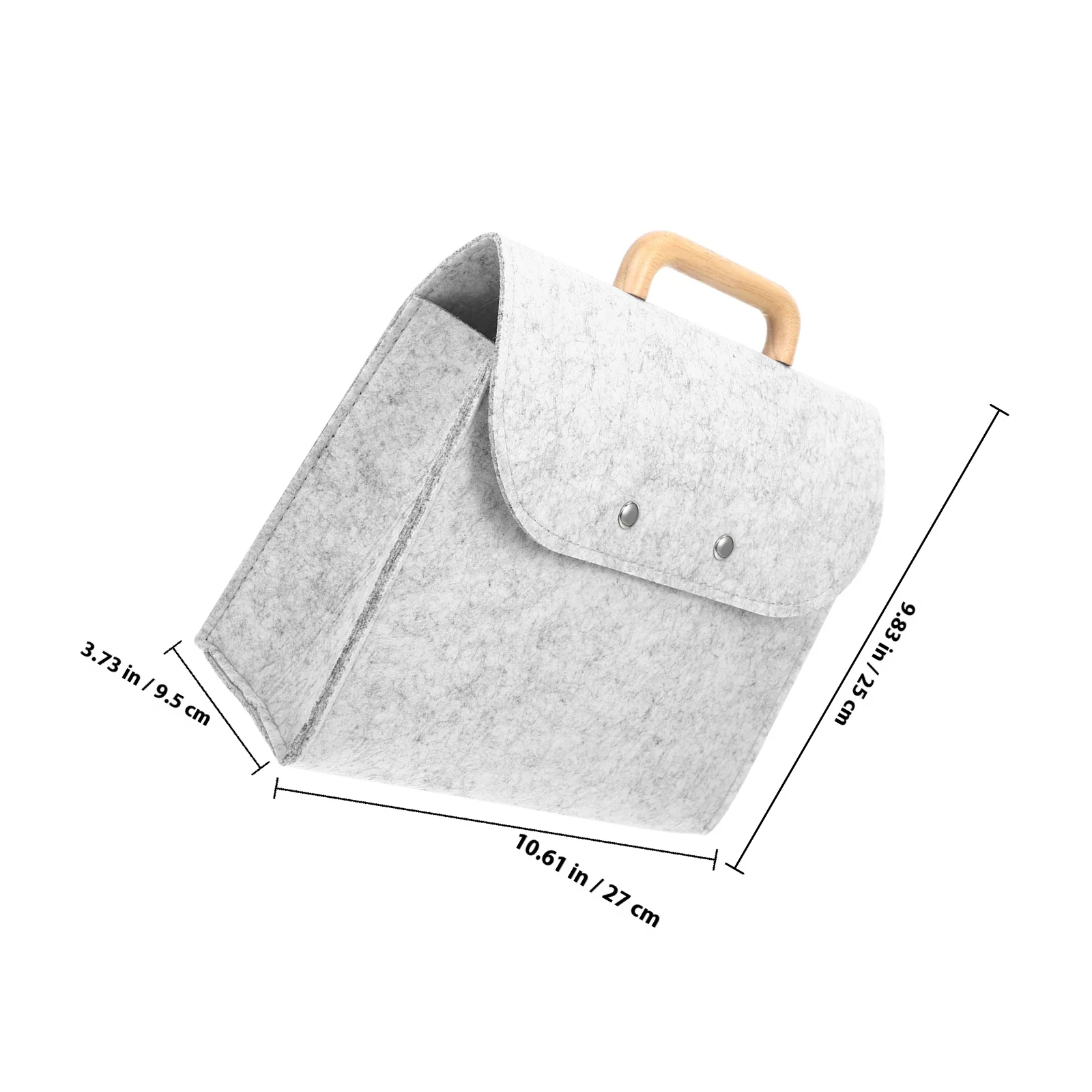 حقيبة تخزين محمولة باليد، منظم ملفات عالي السعة، مقبض خشبي رمادي عميق، حقائب حمل للأعمال، للاستخدام المكتبي، محمولة #4